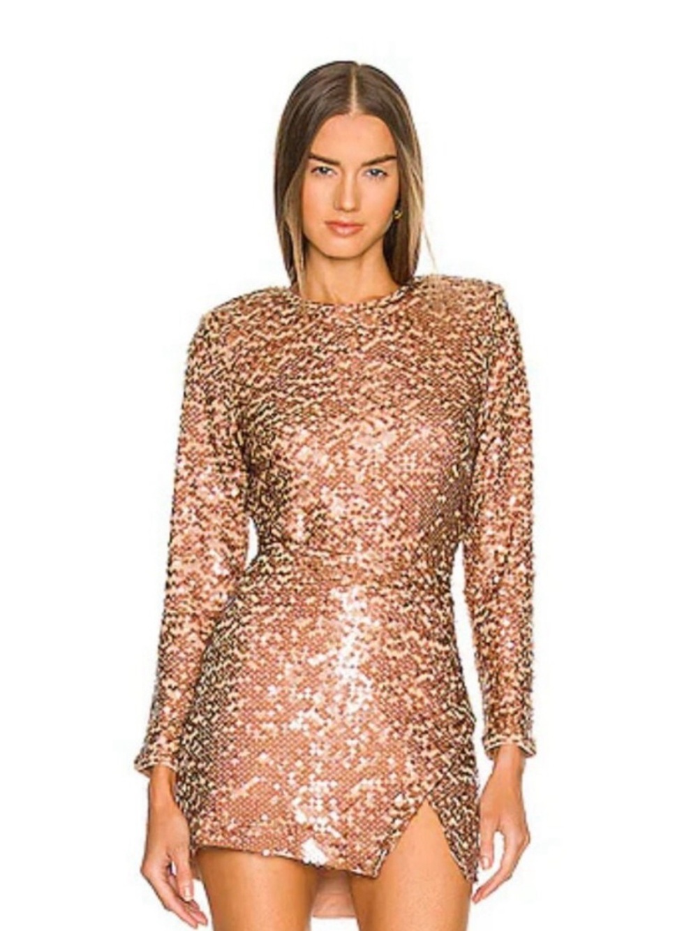 Nude Sequin skirt+top set